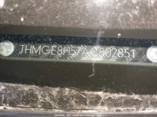 12610438 :رقم المزاد ، JHMGE8H57AC802851 vin ، 2010 Honda Fit Lx مزاد بيع