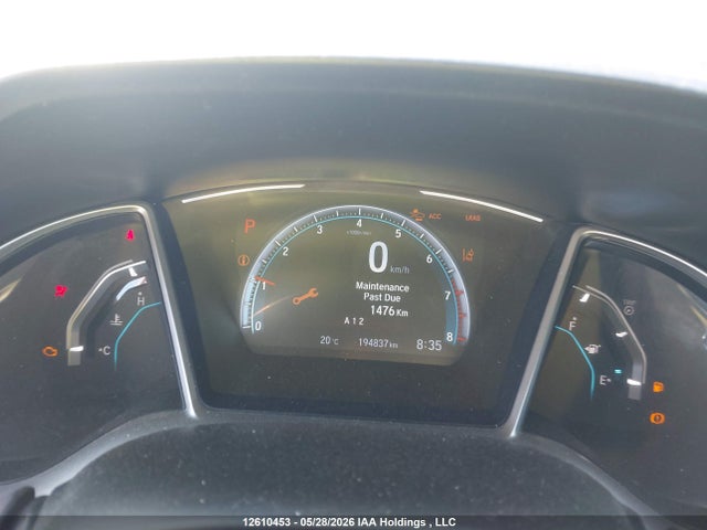 2019 Honda Civic Ex 4dr მანქანა იყიდება აუქციონზე, vin: 2HGFC2F76KH017838, აუქციონის ნომერი: 12610453