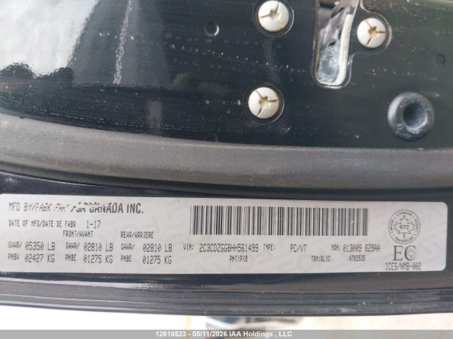 Продажа на аукционе авто 2017 Dodge Challenger Gt, vin: 2C3CDZGG8HH561499, номер лота: 12610523