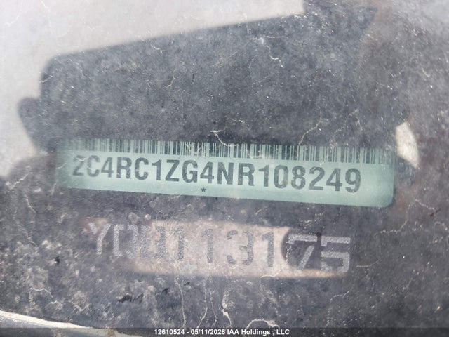 2022 Dodge Grand Caravan მანქანა იყიდება აუქციონზე, vin: 2C4RC1ZG4NR108249, აუქციონის ნომერი: 12610524