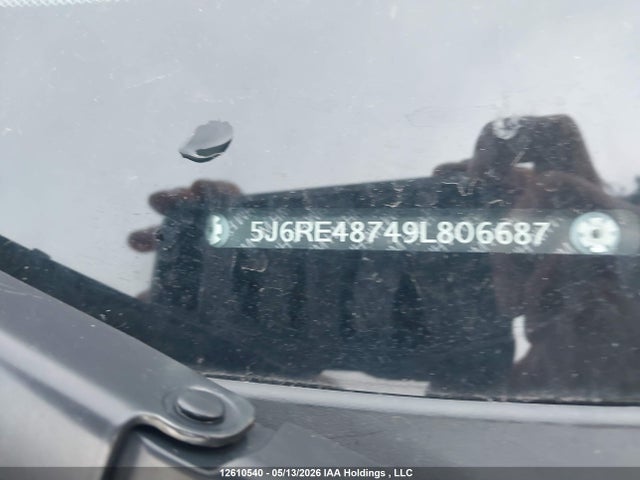 12610540 :رقم المزاد ، 5J6RE48749L806687 vin ، 2009 Honda Cr-v Exl مزاد بيع