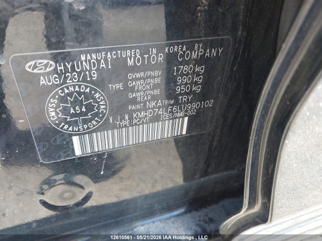 Aukcja sprzedaży 2020 Hyundai Elantra Se, vin: KMHD74LF6LU990102, numer aukcji: 12610561