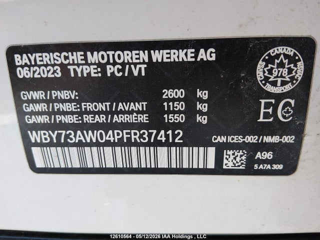 WBY73AW04PFR37412 BMW I4