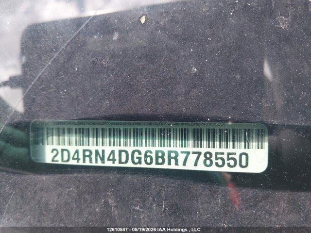 Продажа на аукционе авто 2011 Dodge Grand Caravan Se/sxt, vin: 2D4RN4DG6BR778550, номер лота: 12610587