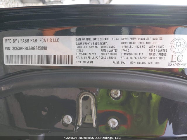 3C63RRRL6RG345098 RAM 3500 Limited