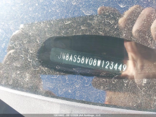 Aukcja sprzedaży 2008 Nissan Rogue Sl, vin: JN8AS58V08W123449, numer aukcji: 12610602