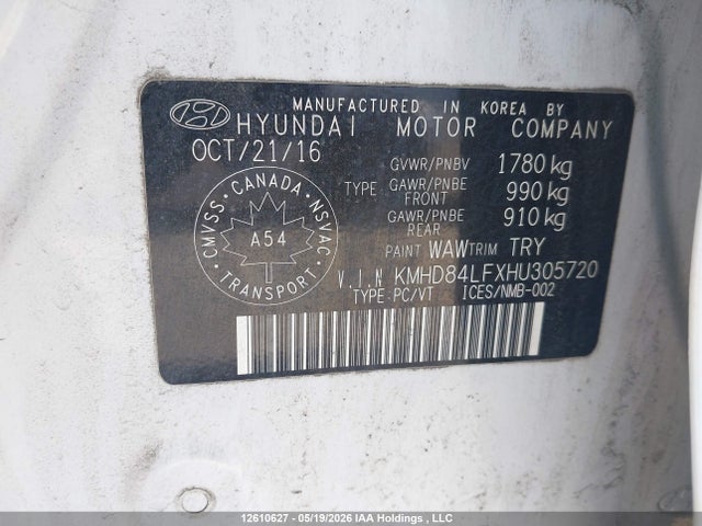 Продаж на аукціоні авто 2017 Hyundai Elantra Gl, vin: KMHD84LFXHU305720, номер лоту: 12610627