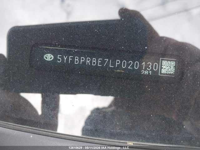 Продаж на аукціоні авто 2020 Toyota Corolla Le, vin: 5YFBPRBE7LP020130, номер лоту: 12610629