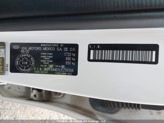 3KPF54AD1LE256566 KIA FORTE EX