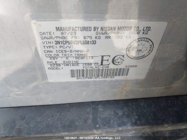 Aukcja sprzedaży 2023 Nissan Kicks S, vin: 3N1CP5BV3PL558133, numer aukcji: 12610637