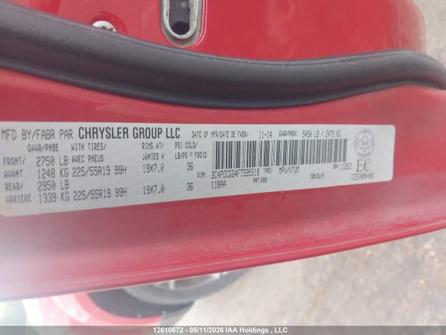 2015 Dodge Journey Crossroad მანქანა იყიდება აუქციონზე, vin: 3C4PDCGG4FT595518, აუქციონის ნომერი: 12610672