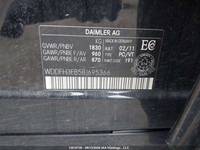 Продаж на аукціоні авто 2011 Mercedes-benz B200 T, vin: WDDFH3EB5BJ695366, номер лоту: 12610720