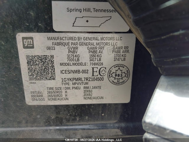 1GYKPMRL7RZ104500 Cadillac Lyriq