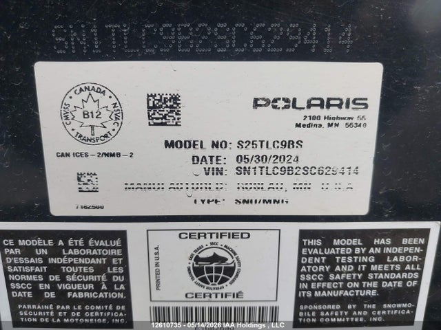 SN1TLC9B2SC629414 Polaris Polaris