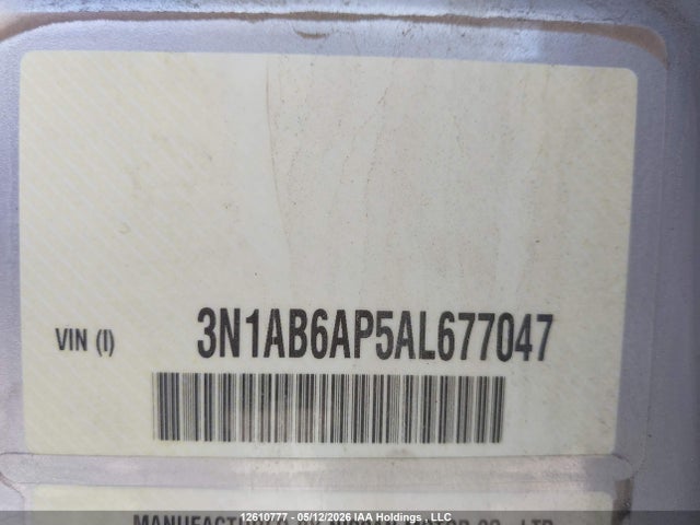 Aukcja sprzedaży 2010 Nissan Sentra 2.0/2.0s/sr/2.0sl, vin: 3N1AB6AP5AL677047, numer aukcji: 12610777