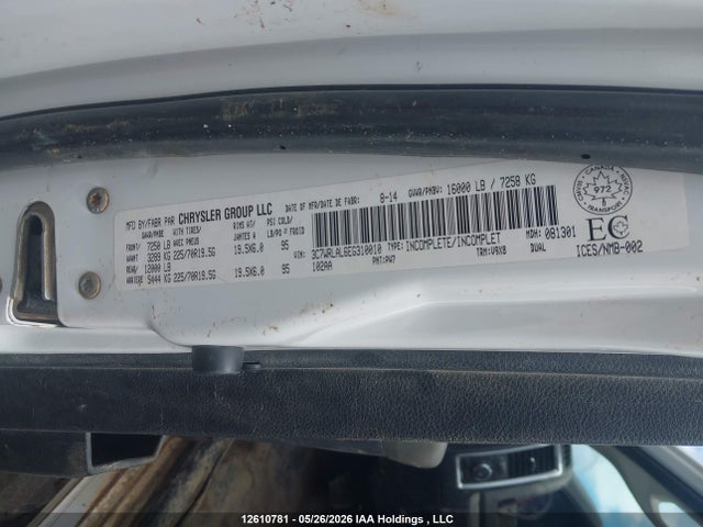 12610781 :رقم المزاد ، 3C7WRLAL6EG310010 vin ، 2014 Ram 4500 مزاد بيع