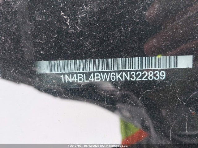 1N4BL4BW6KN322839 Nissan Altima 2.5 S