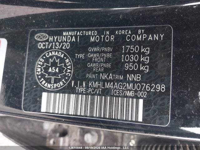 2021 Hyundai Elantra Preferred Ivt მანქანა იყიდება აუქციონზე, vin: KMHLM4AG2MU076298, აუქციონის ნომერი: 12610844