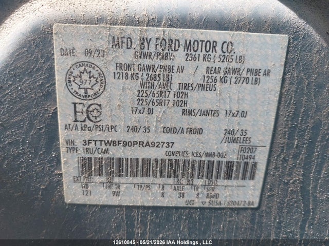 Продажа на аукционе авто 2023 Ford Maverick Xl, vin: 3FTTW8F90PRA92737, номер лота: 12610845
