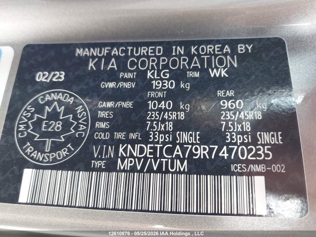 Продажа на аукционе авто 2024 Kia Seltos, vin: KNDETCA79R7470235, номер лота: 12610876