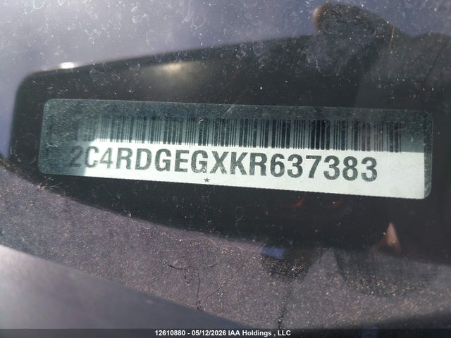 Продажа на аукционе авто 2019 Dodge Grand Caravan Gt, vin: 2C4RDGEGXKR637383, номер лота: 12610880