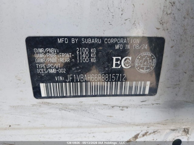 JF1VBAH66R8815712 Subaru Wrx Premium