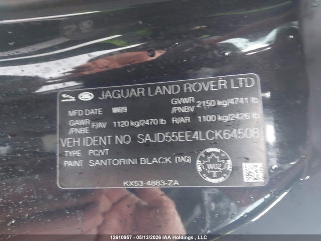 Jaguar F-TYPE R 2020 SAJD55EE4LCK64508 Image 20