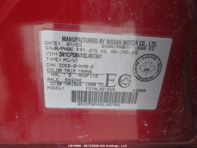 Nissan Kicks Play S 2025 3N1CP5BVXSL497341 Image 9