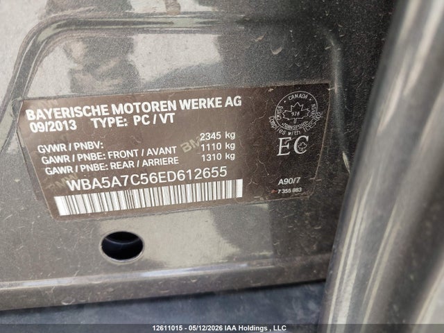 Aukcja sprzedaży 2014 Bmw 5 Series, vin: WBA5A7C56ED612655, numer aukcji: 12611015