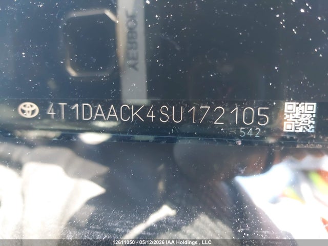 12611050 :رقم المزاد ، 4T1DAACK4SU172105 vin ، 2025 Toyota Camry Xse/xle/le/se مزاد بيع