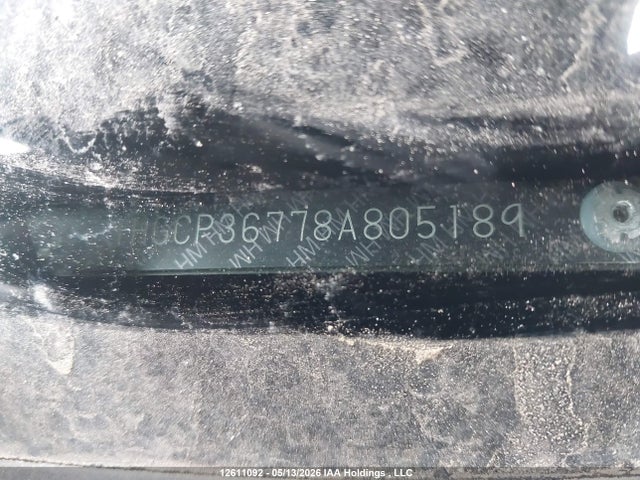 Aukcja sprzedaży 2008 Honda Accord Ex V6, vin: 1HGCP36778A805189, numer aukcji: 12611092