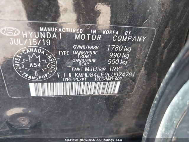 KMHD84LF9LU974781 Hyundai Elantra Sel/value/limited
