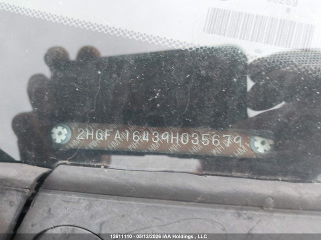 Aukcja sprzedaży 2009 Honda Civic Dx-g, vin: 2HGFA16439H035679, numer aukcji: 12611110
