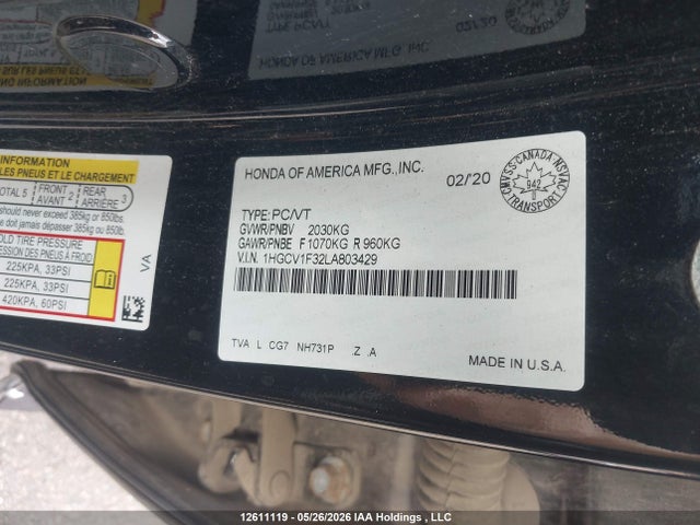 1HGCV1F32LA803429 Honda Accord Sport 1.5t