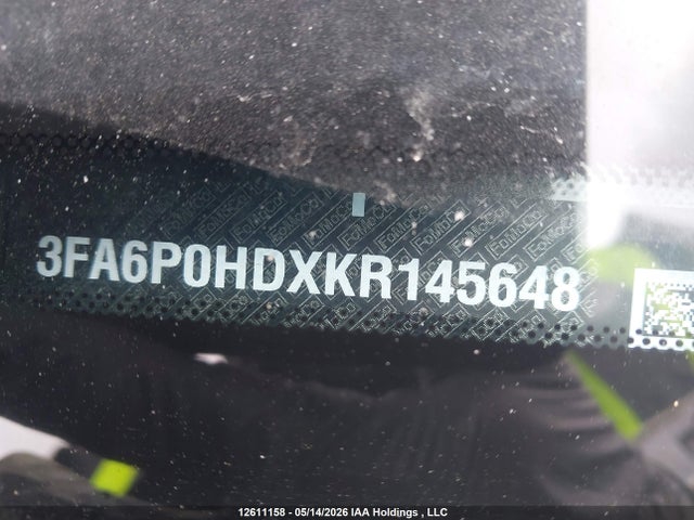 Aukcja sprzedaży 2019 Ford Fusion, vin: 3FA6P0HDXKR145648, numer aukcji: 12611158