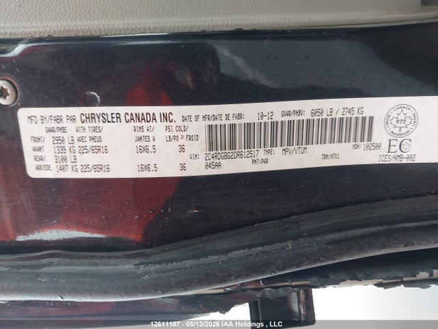 Продажа на аукционе авто 2013 Dodge Grand Caravan Se/sxt, vin: 2C4RDGBG2DR612517, номер лота: 12611187