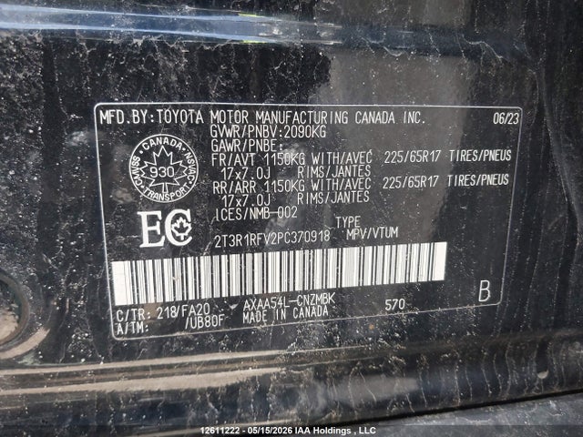 2T3R1RFV2PC370918 Toyota Rav4 Xle