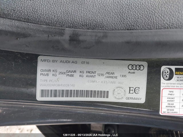 WAU32AFC8HN028140 Audi A7 Quattro Prog/technik S Ln