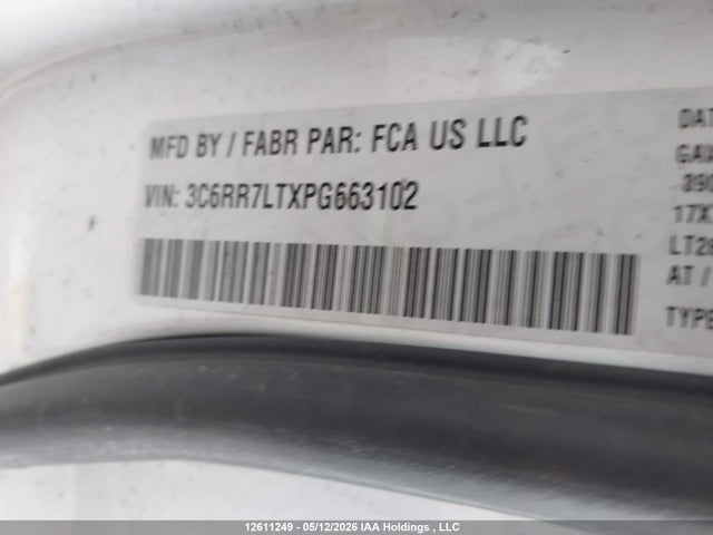 12611249 :رقم المزاد ، 3C6RR7LTXPG663102 vin ، 2023 Ram 1500 Classic Slt مزاد بيع