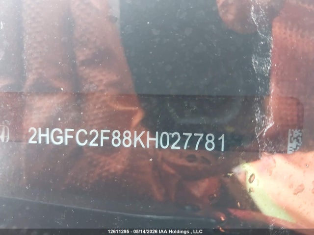 2HGFC2F88KH027781 Honda Civic