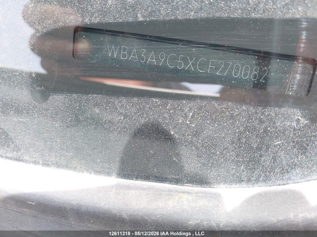 12611318 :رقم المزاد ، WBA3A9C5XCF270082 vin ، 2012 Bmw 335i مزاد بيع