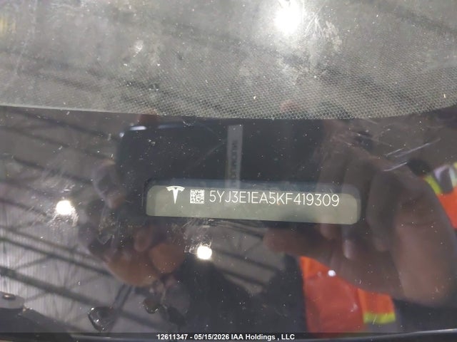 Продажа на аукционе авто 2019 Tesla Model 3, vin: 5YJ3E1EA5KF419309, номер лота: 12611347