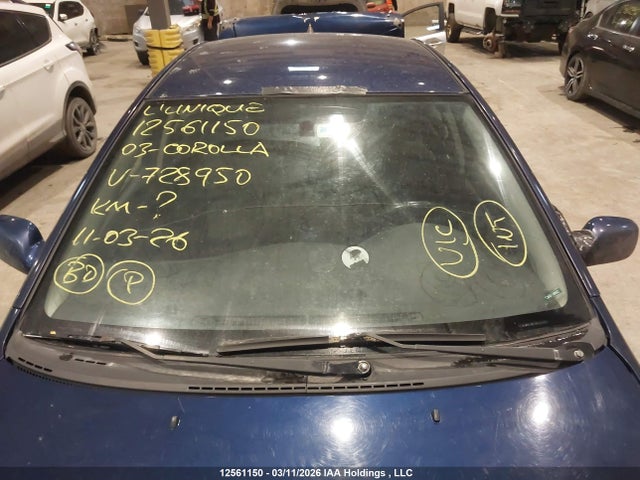12561150 :رقم المزاد ، 2T1BR32E33C728950 vin ، 2003 Toyota Corolla Ce/le/sport مزاد بيع