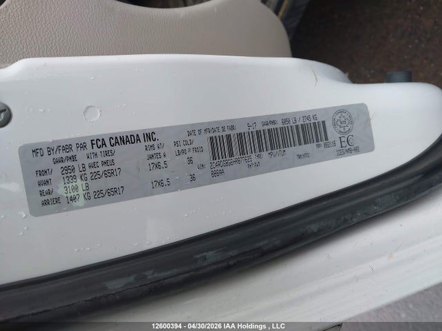 2C4RDGBG6HR877625 Dodge Grand Caravan Cvp/sxt