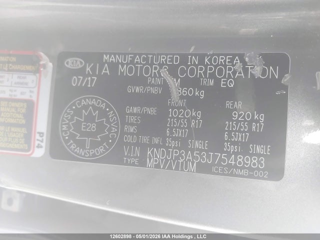 Продажа на аукционе авто 2018 Kia Soul Ex/ex Premium/ex Tech/ex+, vin: KNDJP3A53J7548983, номер лота: 12602898