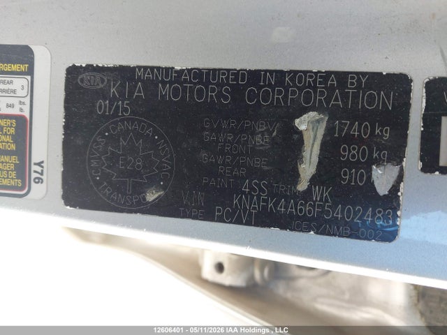 Продаж на аукціоні авто 2015 Kia Forte 1.8l Lx/1.8l Lx+/lx+ Winter Edition, vin: KNAFK4A66F5402483, номер лоту: 12606401