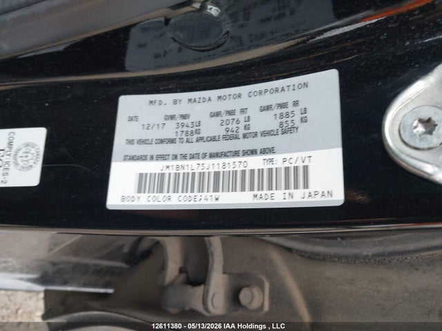 Продаж на аукціоні авто 2018 Mazda Mazda3 50th Anniversary Edition/gs, vin: JM1BN1L75J1181570, номер лоту: 12611380