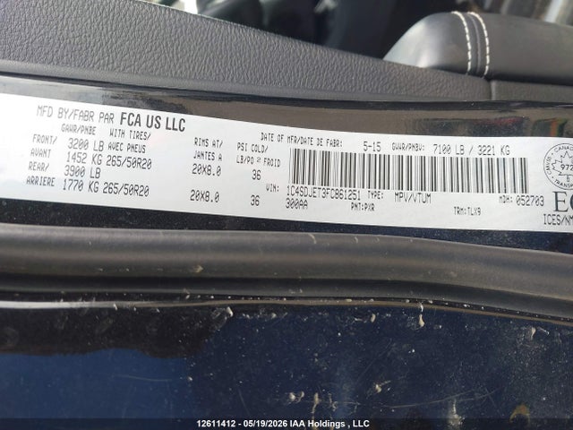 Dodge Durango Citadel 2015 1C4SDJET3FC861251 Image 18