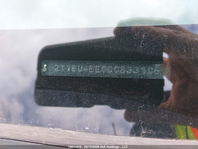 12611419 :رقم المزاد ، 2T1BU4EE0CC833106 vin ، 2012 Toyota Corolla مزاد بيع