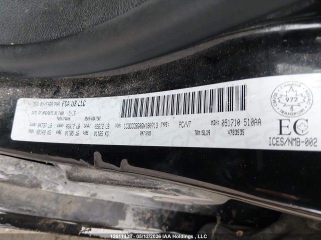 12611438 :رقم المزاد ، 1C3CCCBG0GN180713 vin ، 2016 Chrysler 200 S مزاد بيع